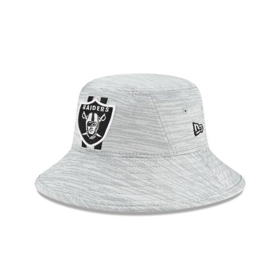 Sapca New Era Las Vegas Raiders NFL Official NFL Training Stretch Bucket Hat - Negrii